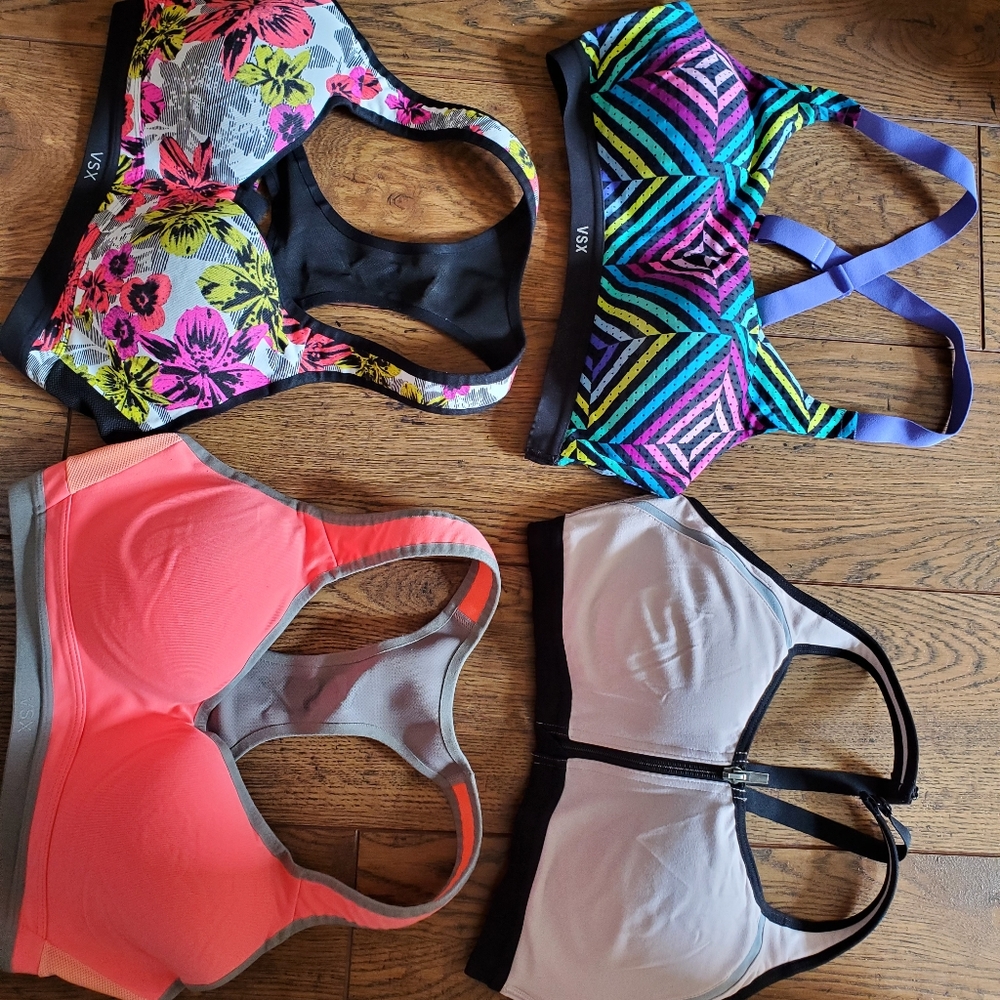 Set of 4 Victoria's Secret sports bras, size 34C